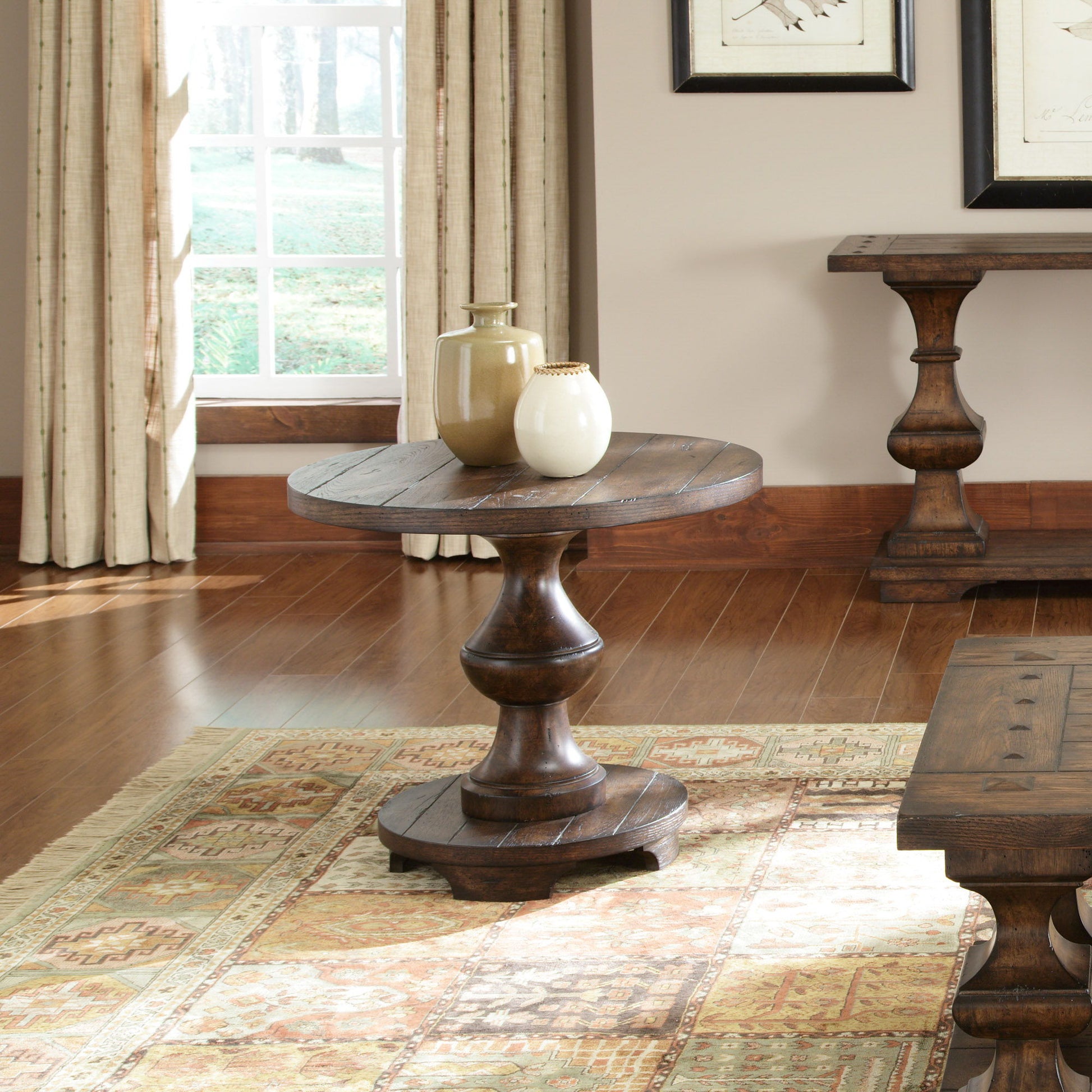 Sedona - 3 Piece Table Set (1 Cocktail 2 End Tables) - Dark Brown - Hornell Furniture Outlet