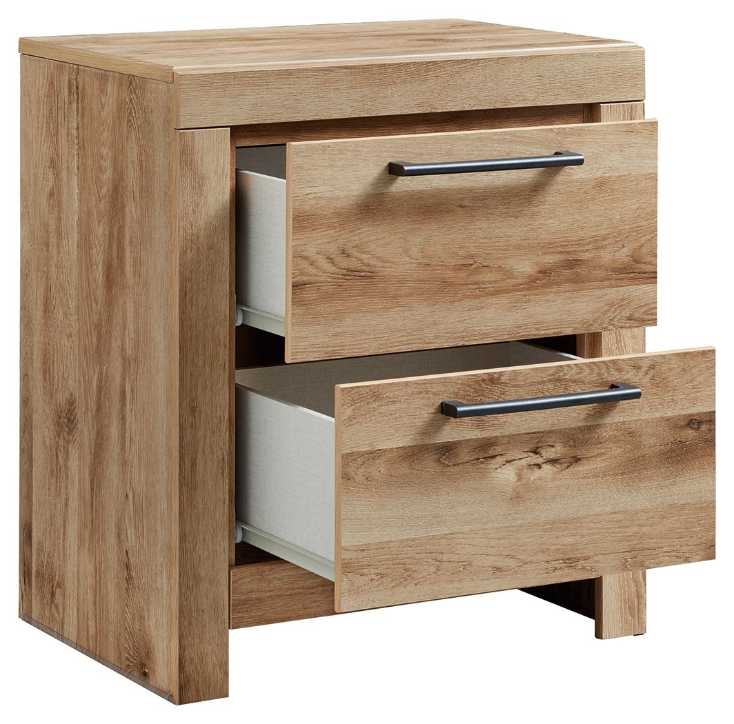Hyanna - Tan Brown - Two Drawer Night Stand - Hornell Furniture Outlet