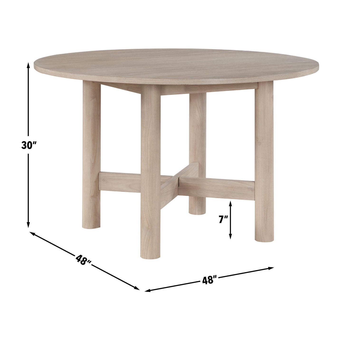 Gabby - Round Dining Table - Light Brown - Hornell Furniture Outlet