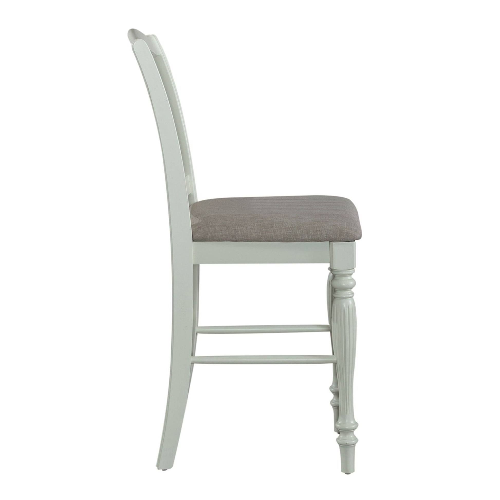Cumberland Creek - Slat Back Counter Chair - White - Hornell Furniture Outlet