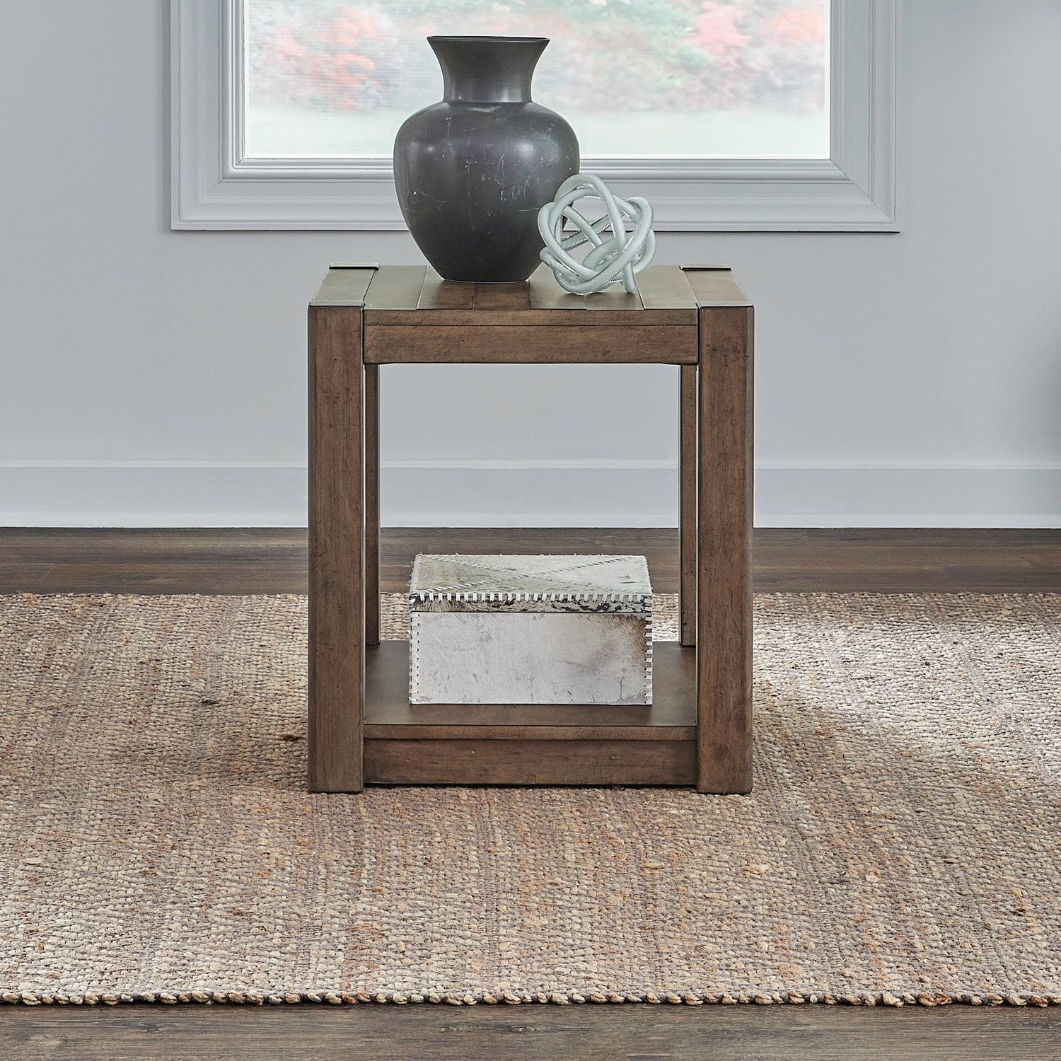 Broadmore - Square Chairside Table - Brown - Hornell Furniture Outlet