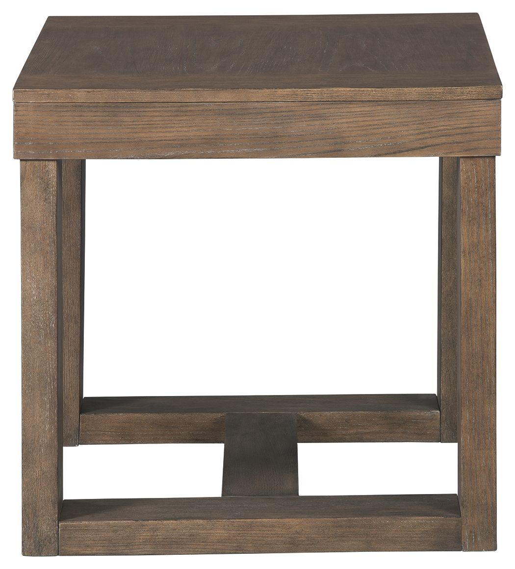 Cariton - Gray - Square End Table - Hornell Furniture Outlet