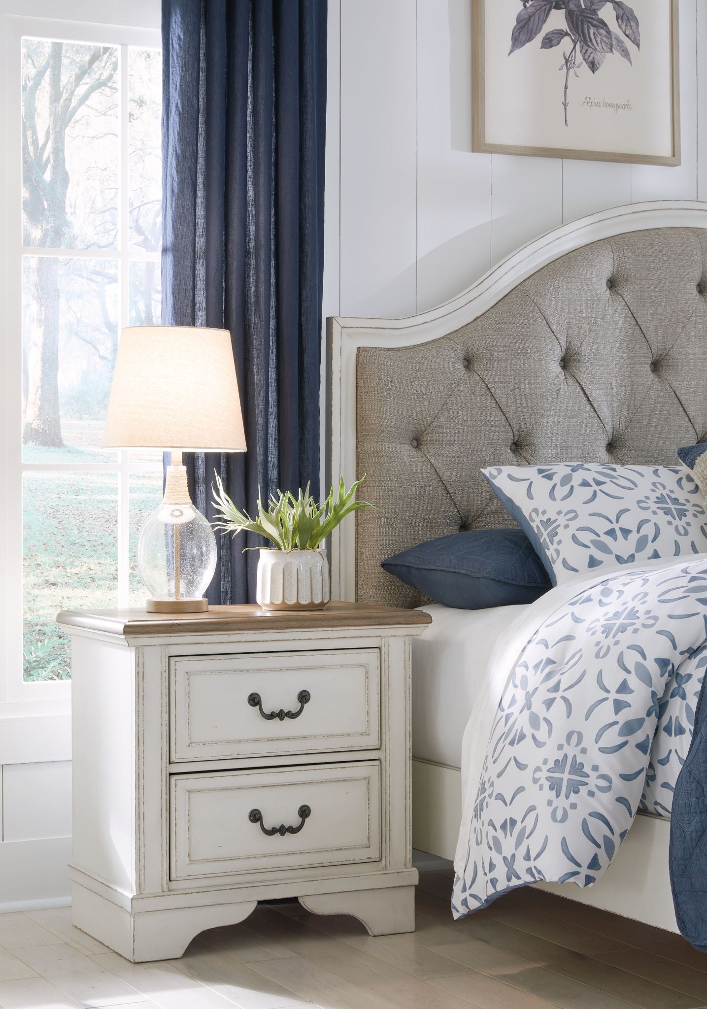 Blendon - Two - tone - Two Drawer Night Stand - Hornell Furniture Outlet