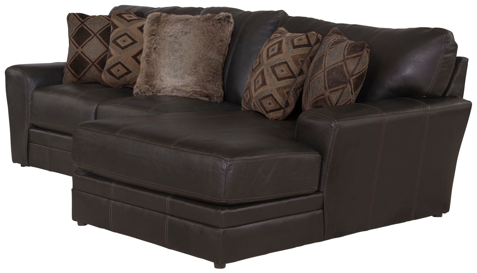 Denali - Italian Leather Match Sectional - Hornell Furniture Outlet