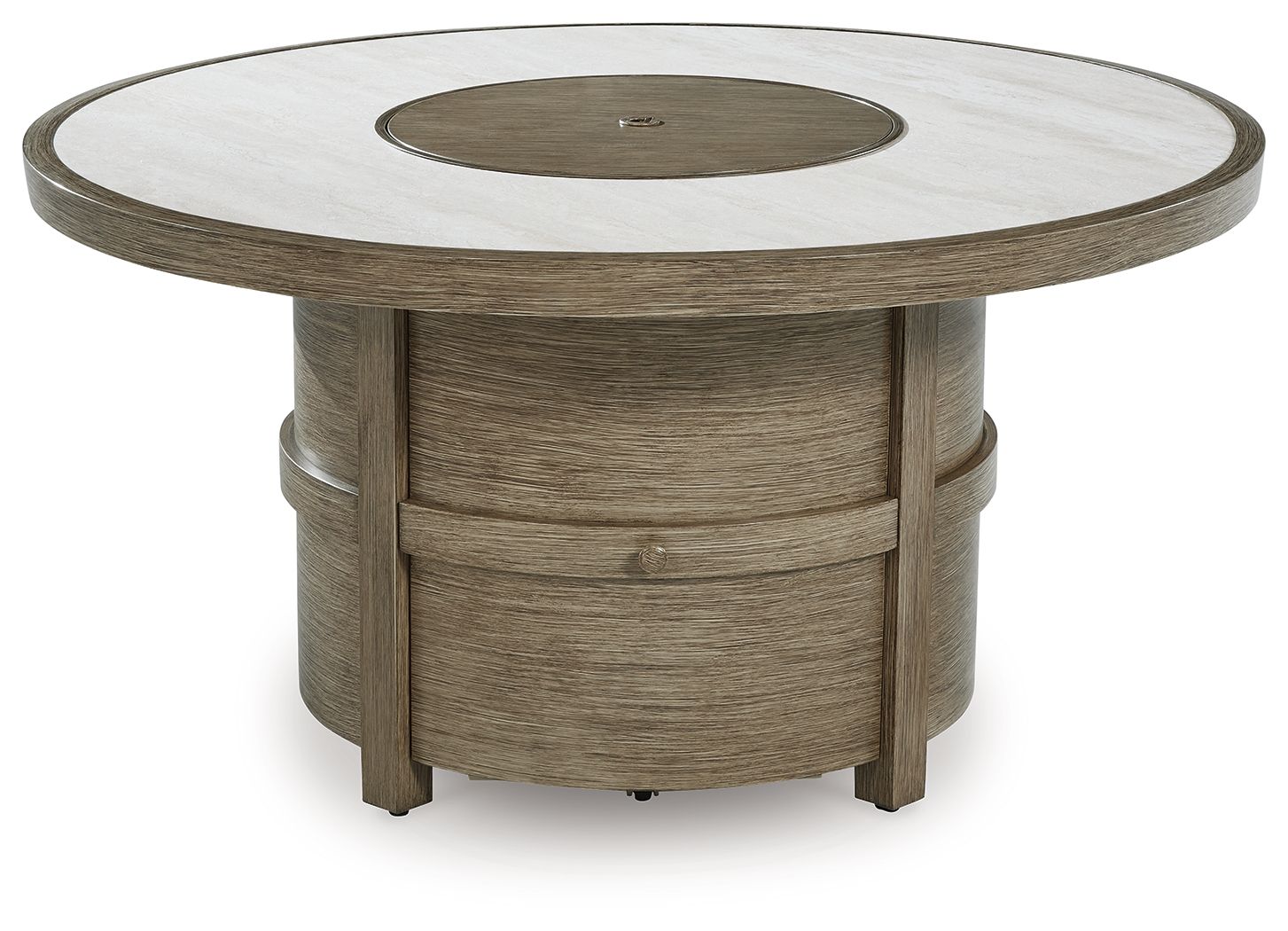 Rainier Ranch - Beige - Round Fire Pit Table - Hornell Furniture Outlet