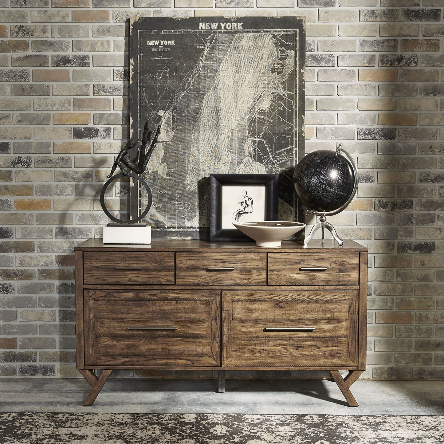 Lennox - Credenza - Dark Brown - Hornell Furniture Outlet