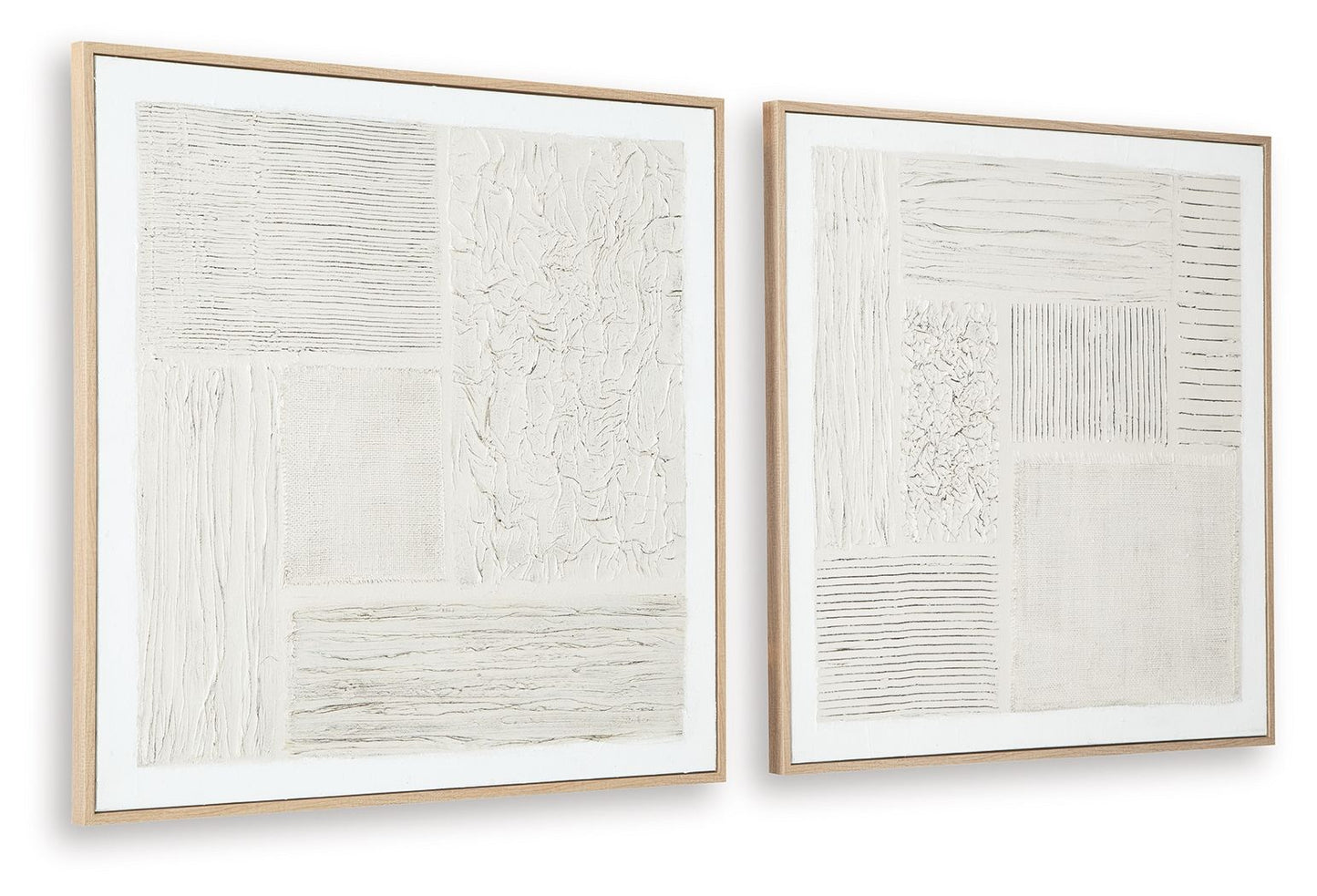 Andorfield - Wall Art Set (Set of 2) - Beige / Black / White - Hornell Furniture Outlet