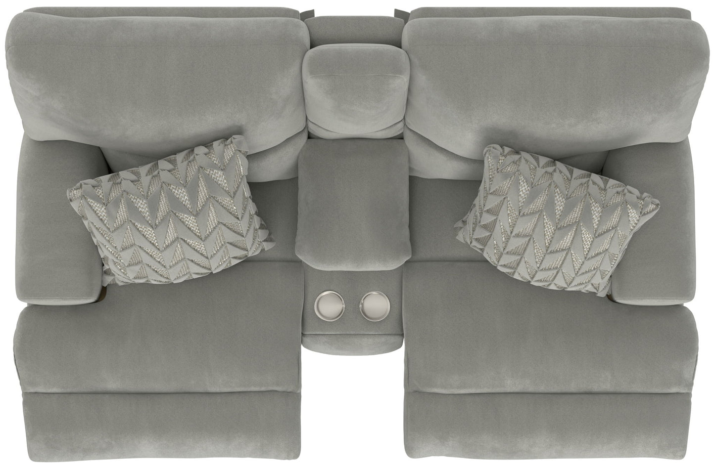 Renaldo - Power Console Loveseat With Zero Gravity Recline - Stone - Hornell Furniture Outlet
