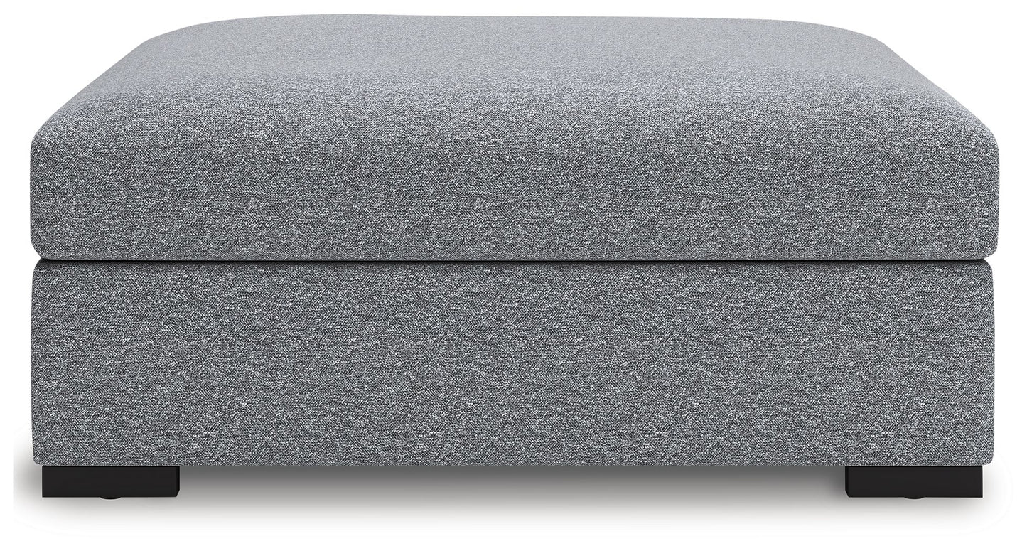 Bealton - Salt And Pepper - Oversized Accent Ottoman - Hornell Furniture Outlet