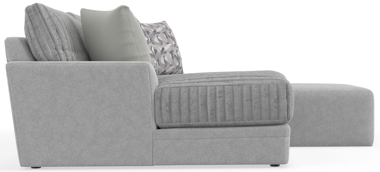 Titan - Sectional With Comfort Coil Seating, Cocktail Ottoman And Accent Pillows Included - Hornell Furniture Outlet