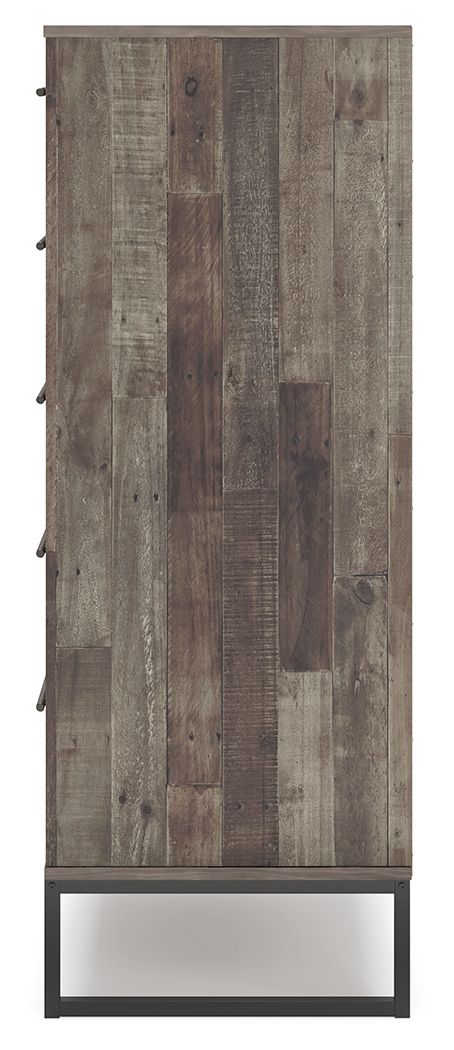 Neilsville - Black / Gray - Five Drawer Chest - Hornell Furniture Outlet