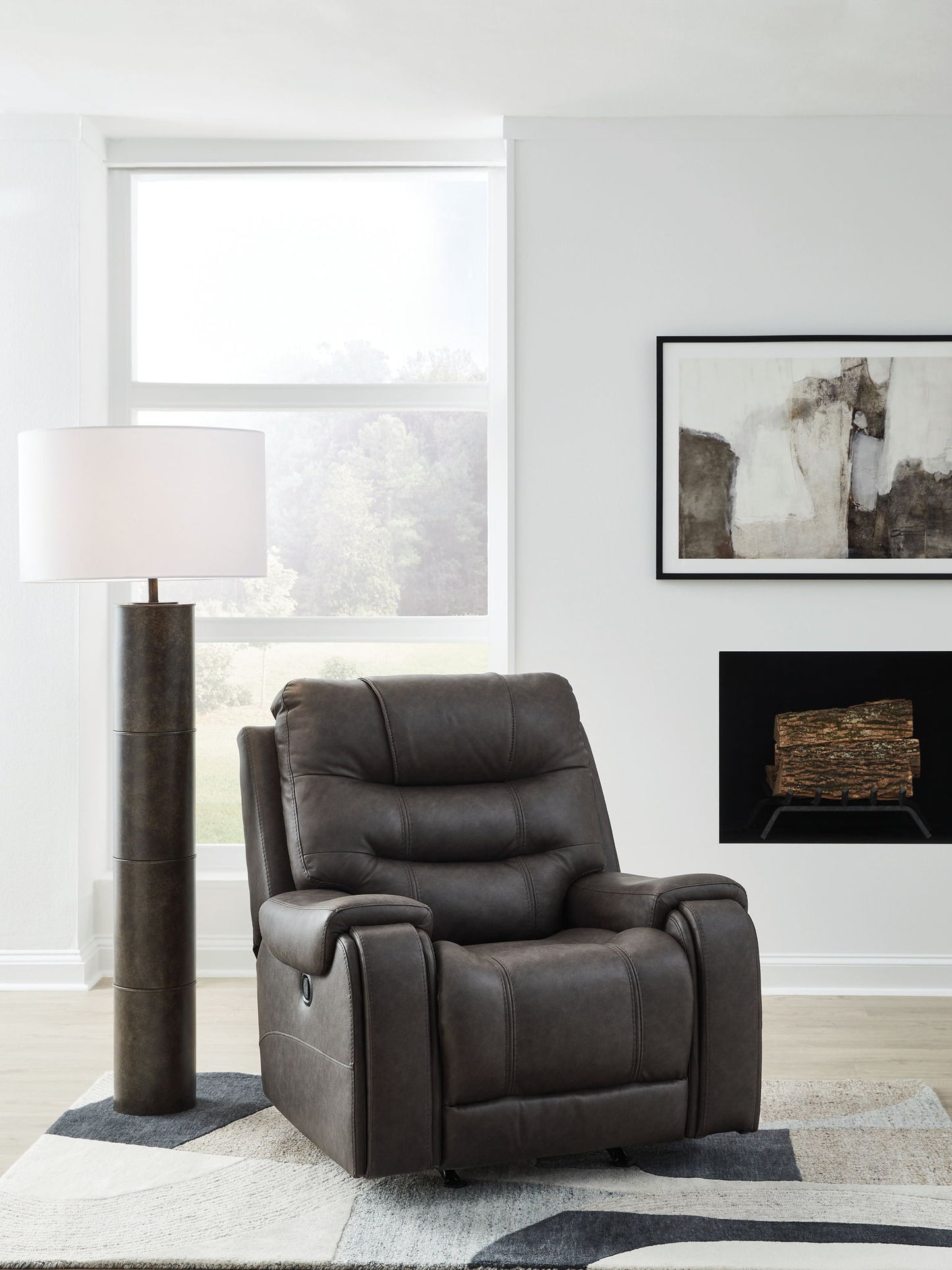 Femley - Smoke - Rocker Recliner - Hornell Furniture Outlet