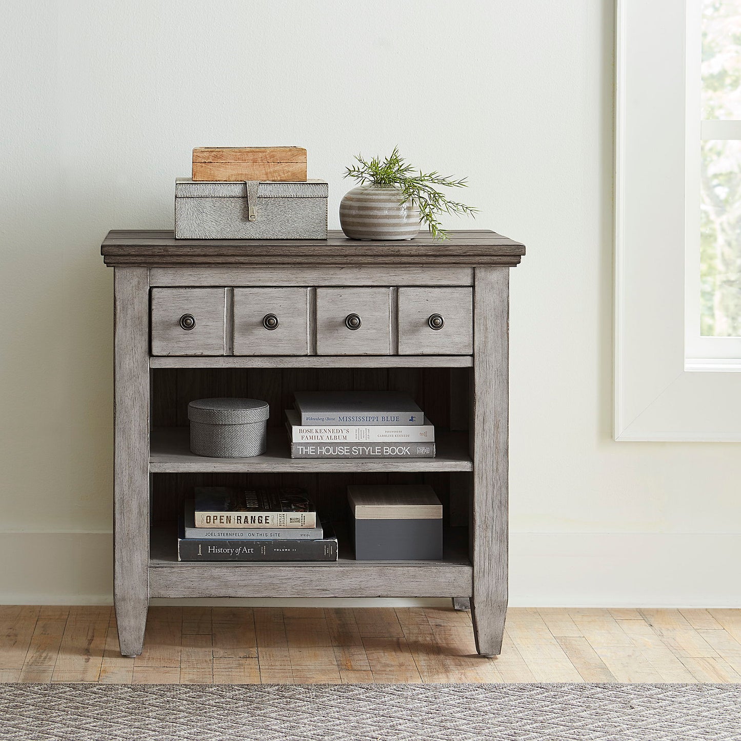 Heartland - 1 Drawer Nightstand With Charging Station - White - Hornell Furniture Outlet