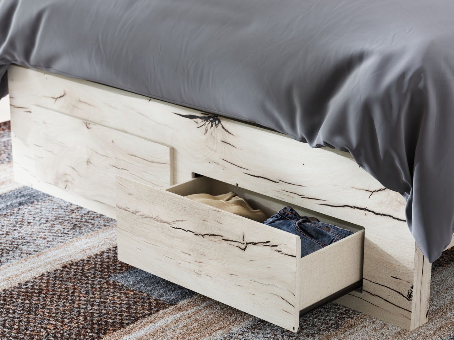 Lawroy - Panel Bed With Storage - Hornell Furniture Outlet