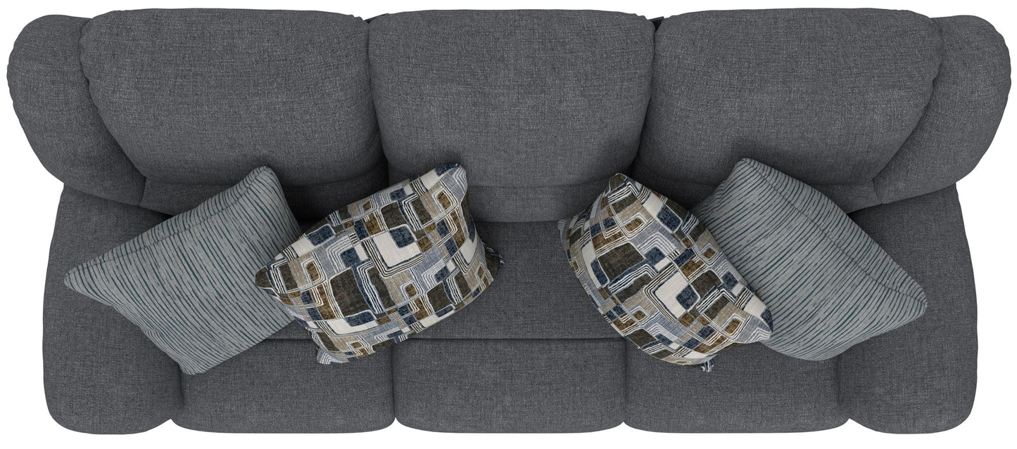 Trifecta - Sofa With 3 Recliners and Drop Down Table - Hornell Furniture Outlet