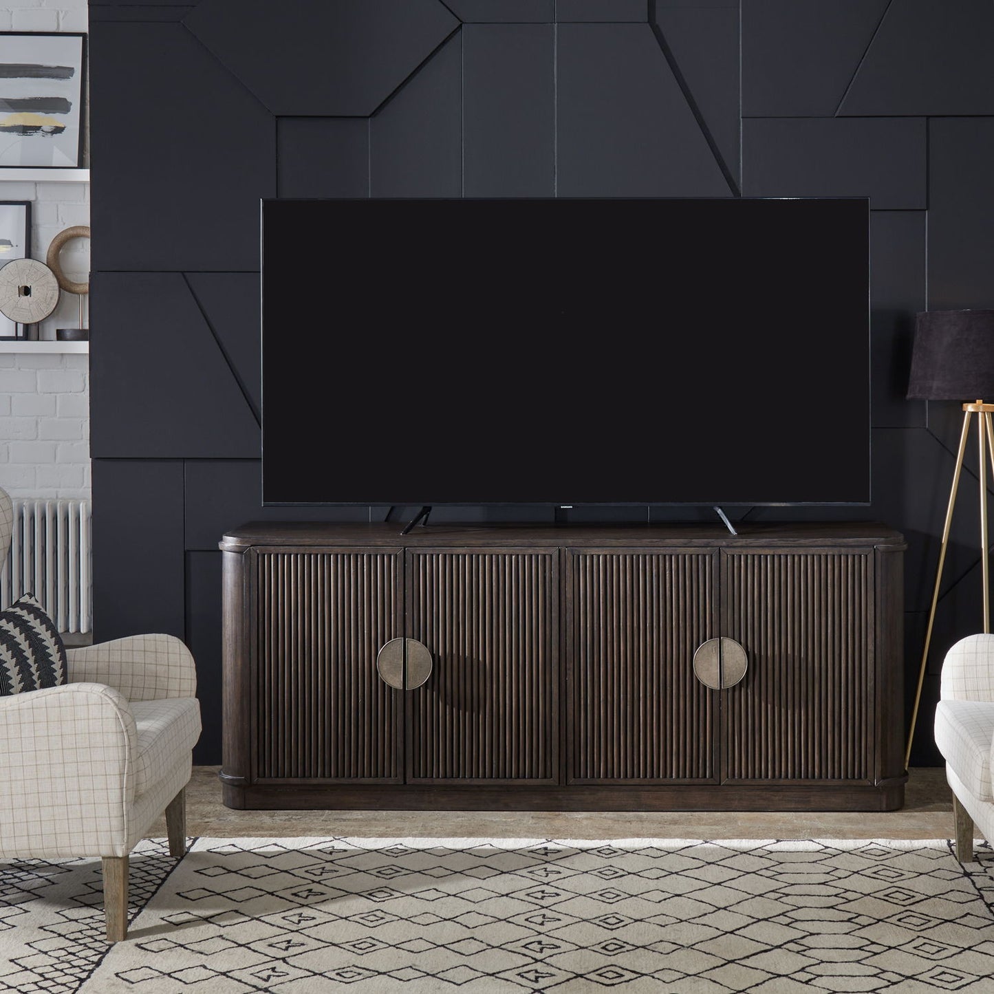 City View - 82" TV Console - Coffee Bean - Hornell Furniture Outlet