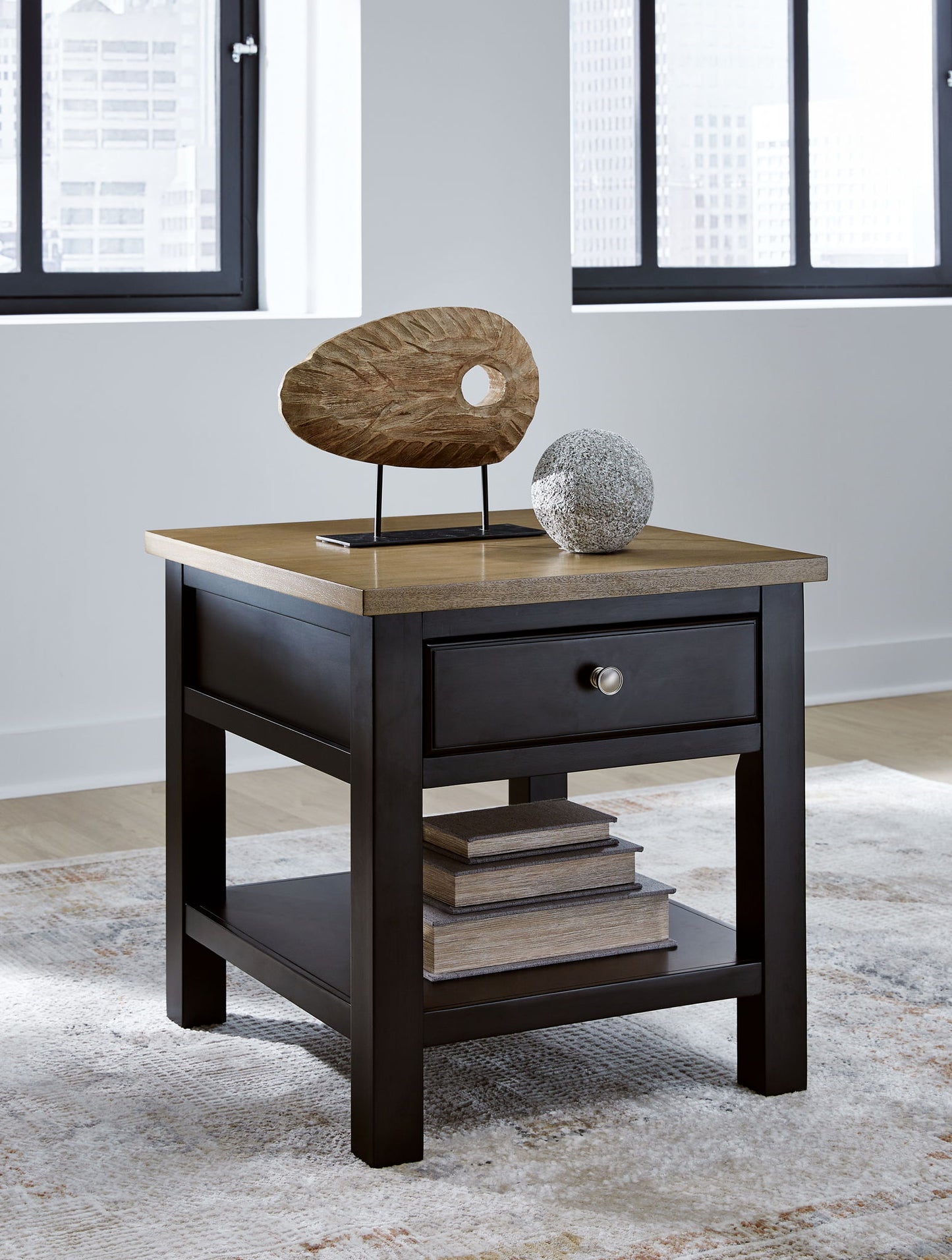 Drazmine - Brown - Rectangular End Table - Hornell Furniture Outlet