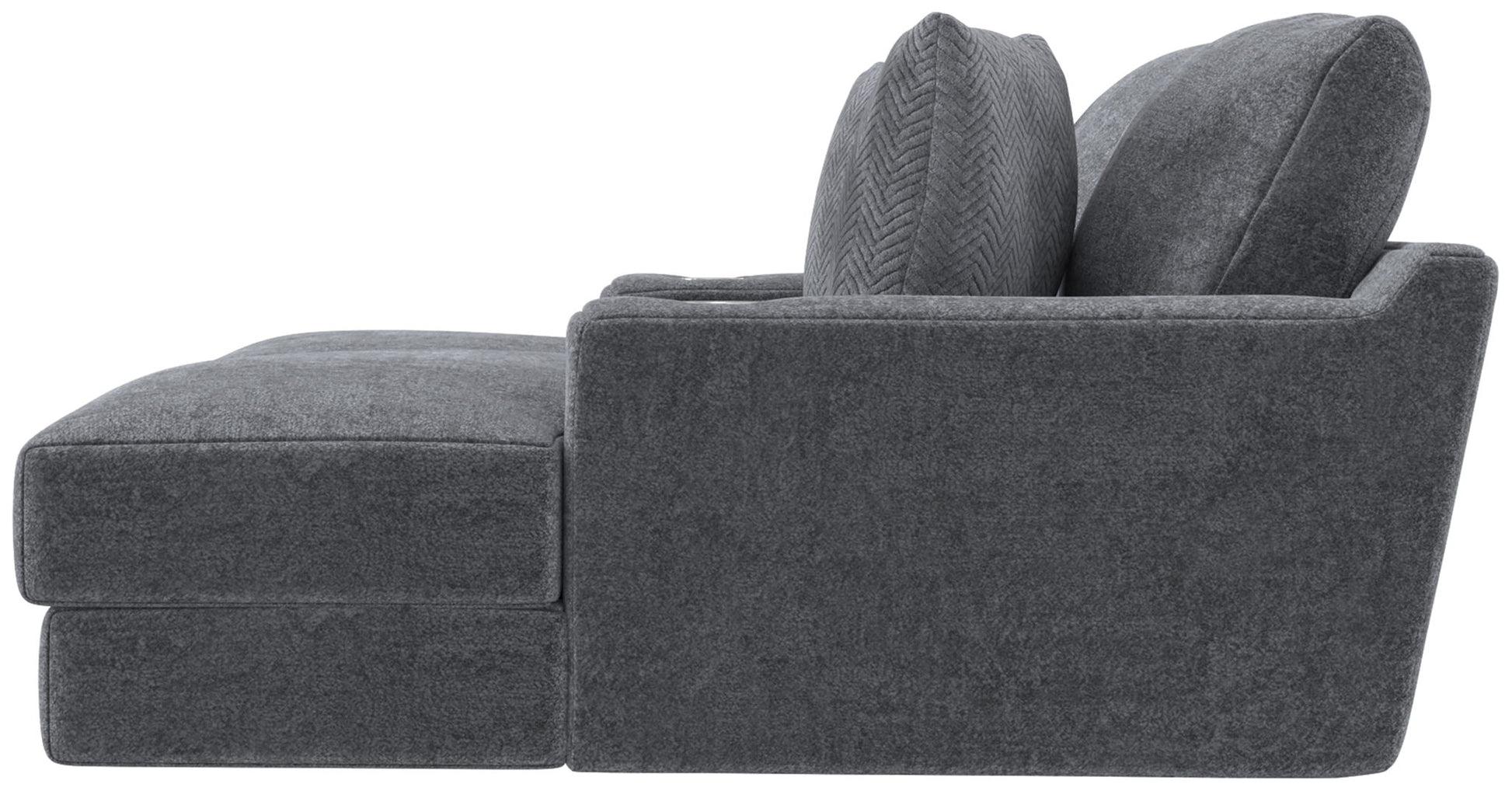 Cozy - 2 Piece Double Wide Chaise With USB Charging Ports - Hornell Furniture Outlet