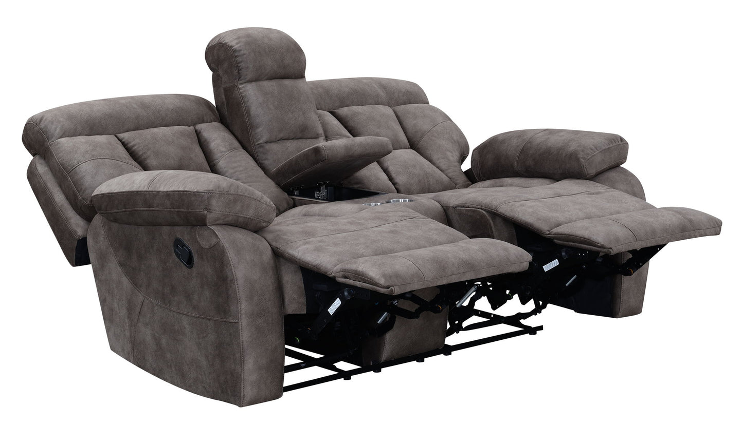 Bogata - Console Loveseat - Dark Gray - Hornell Furniture Outlet