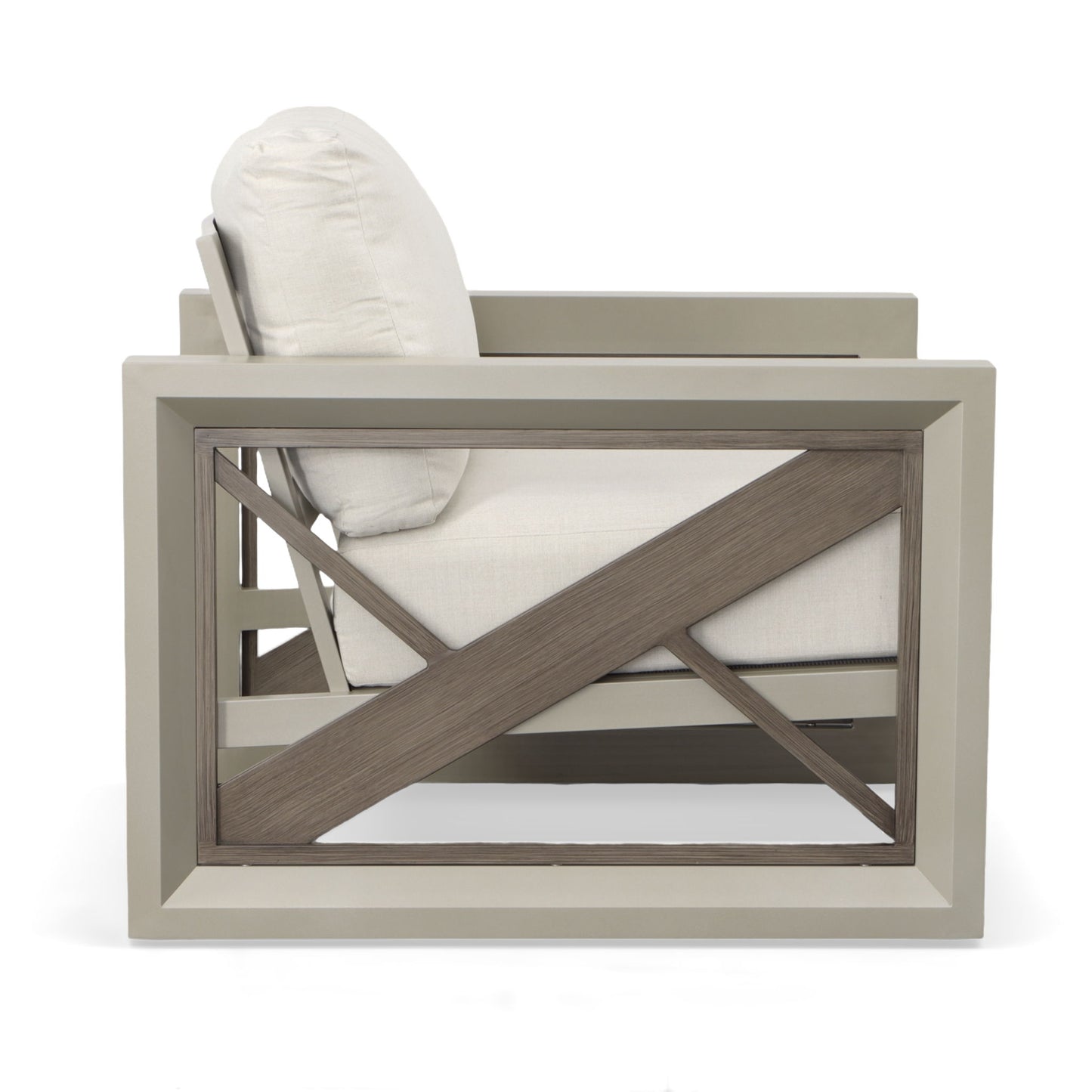 Dalilah - Patio Arm Chair - Gray - Hornell Furniture Outlet