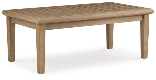 Carter Hall - Beige - Rectangular Cocktail Table - Hornell Furniture Outlet