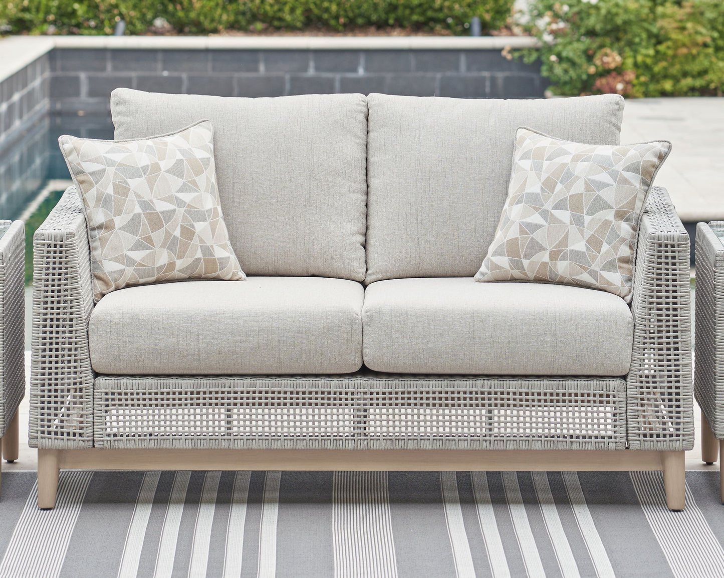 Seton Creek - Gray - Loveseat With Cushion - Hornell Furniture Outlet