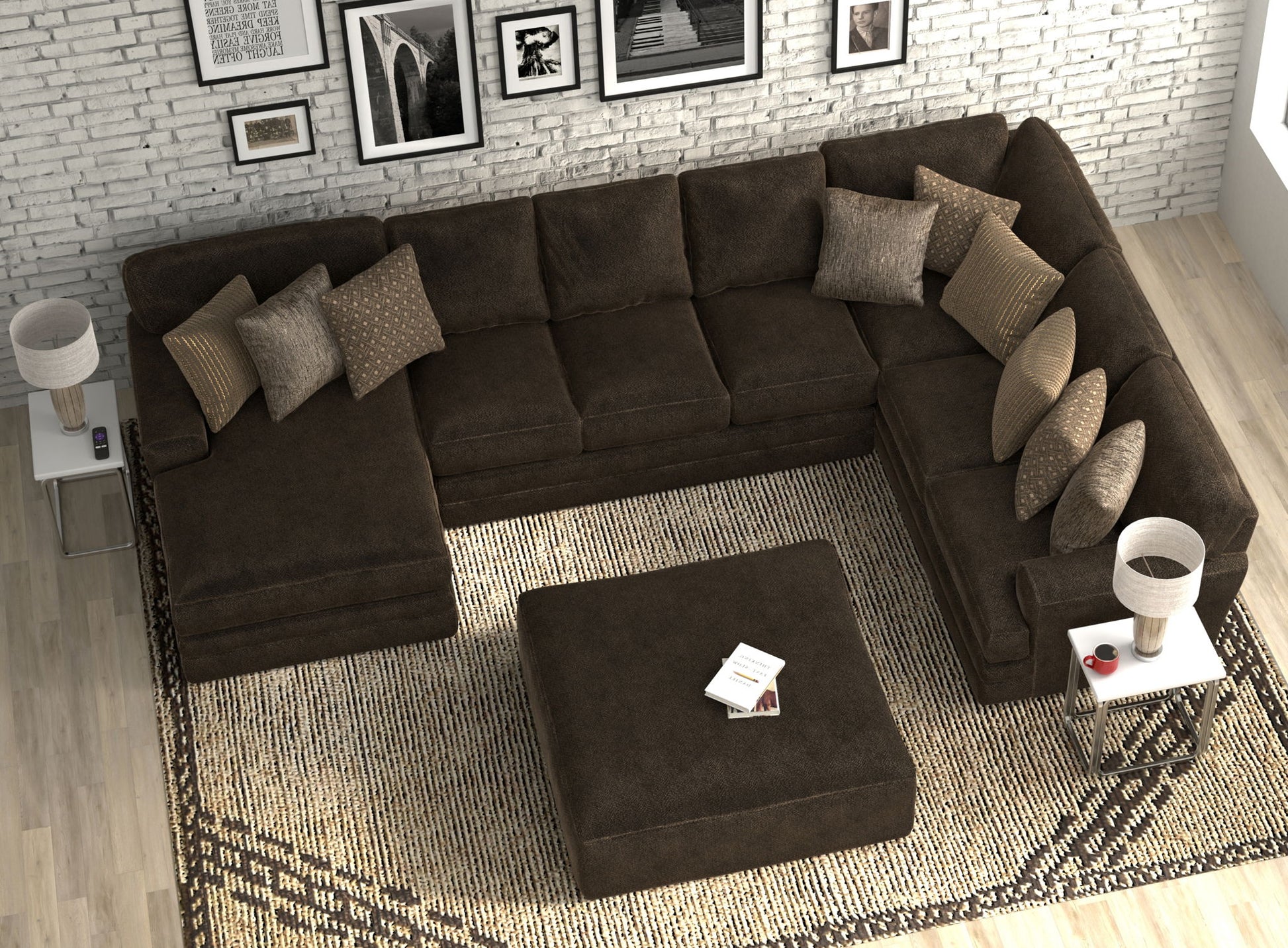 Mammoth - Sectional With Cocktail Ottoman - Hornell Furniture Outlet