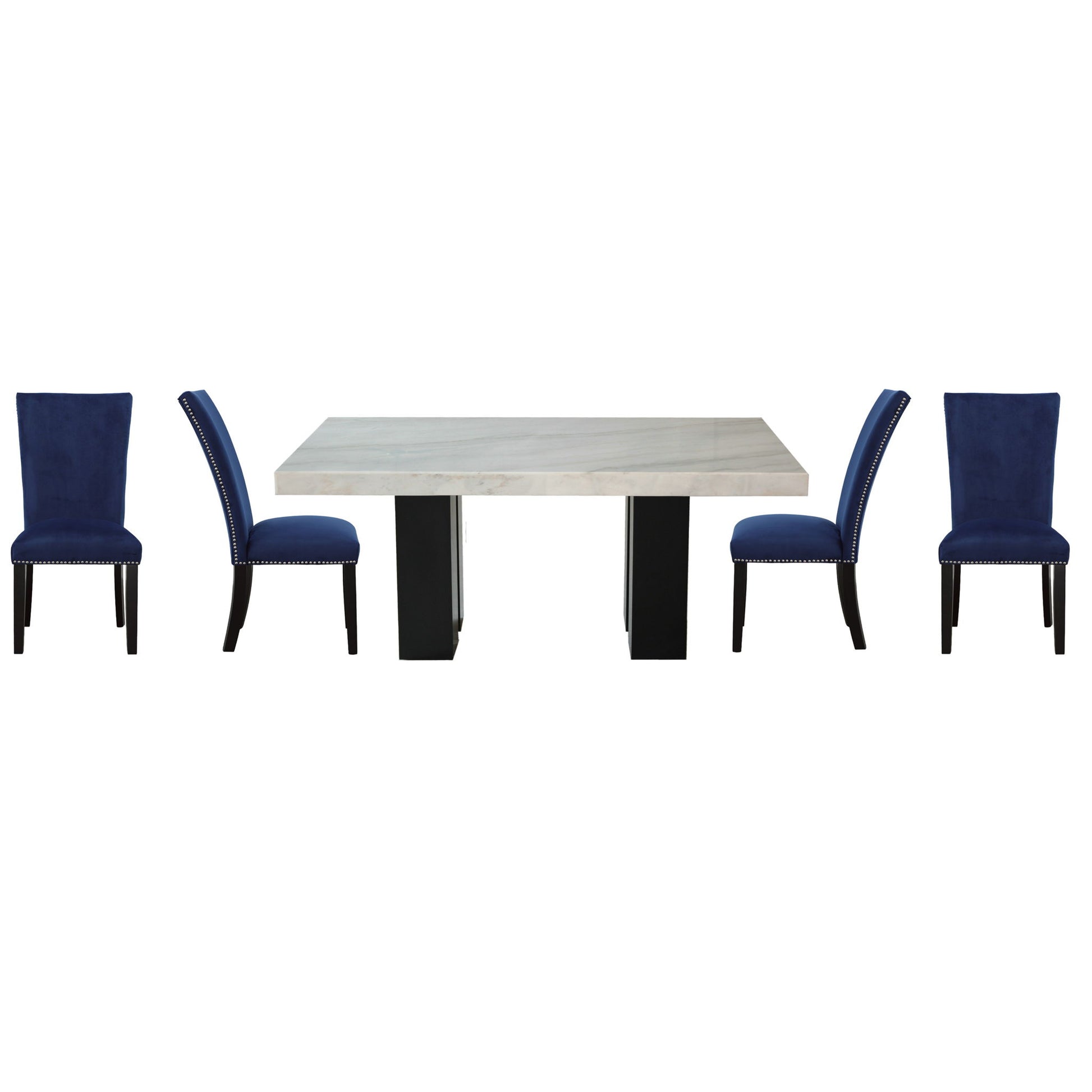 Camila - Rectangular Dining Set - White Top - Hornell Furniture Outlet