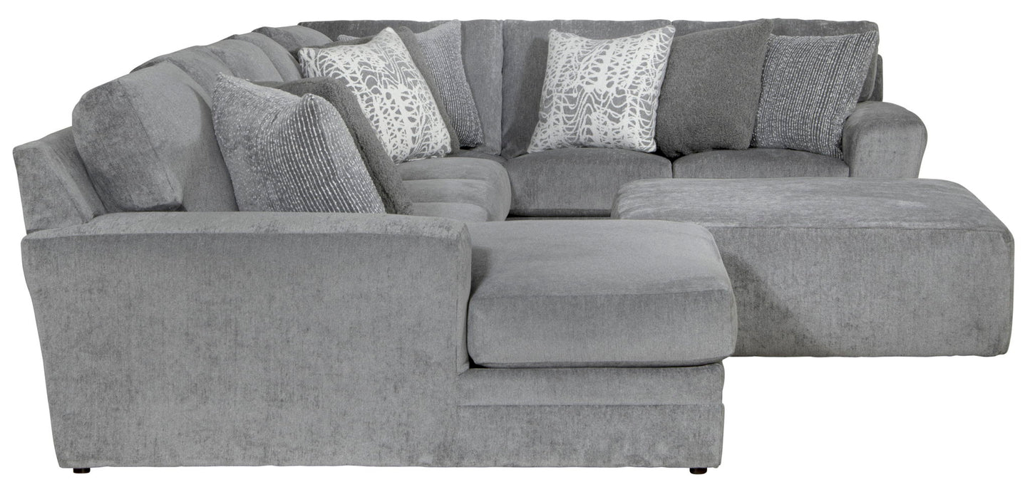 Glacier - Sectional With Cocktail Ottoman - Hornell Furniture Outlet