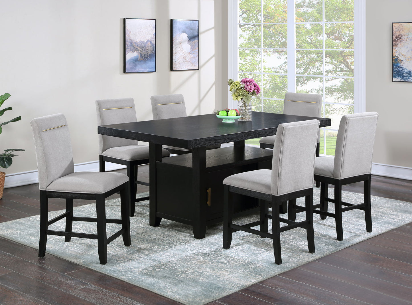 Yves - Counter Height Dining Room Set - Hornell Furniture Outlet