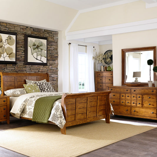 Grandpas Cabin - Sleigh Bedroom Set - Hornell Furniture Outlet