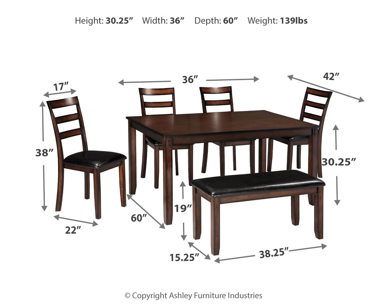 Coviar - Brown - Dining Room Table Set (Set of 6) - Hornell Furniture Outlet
