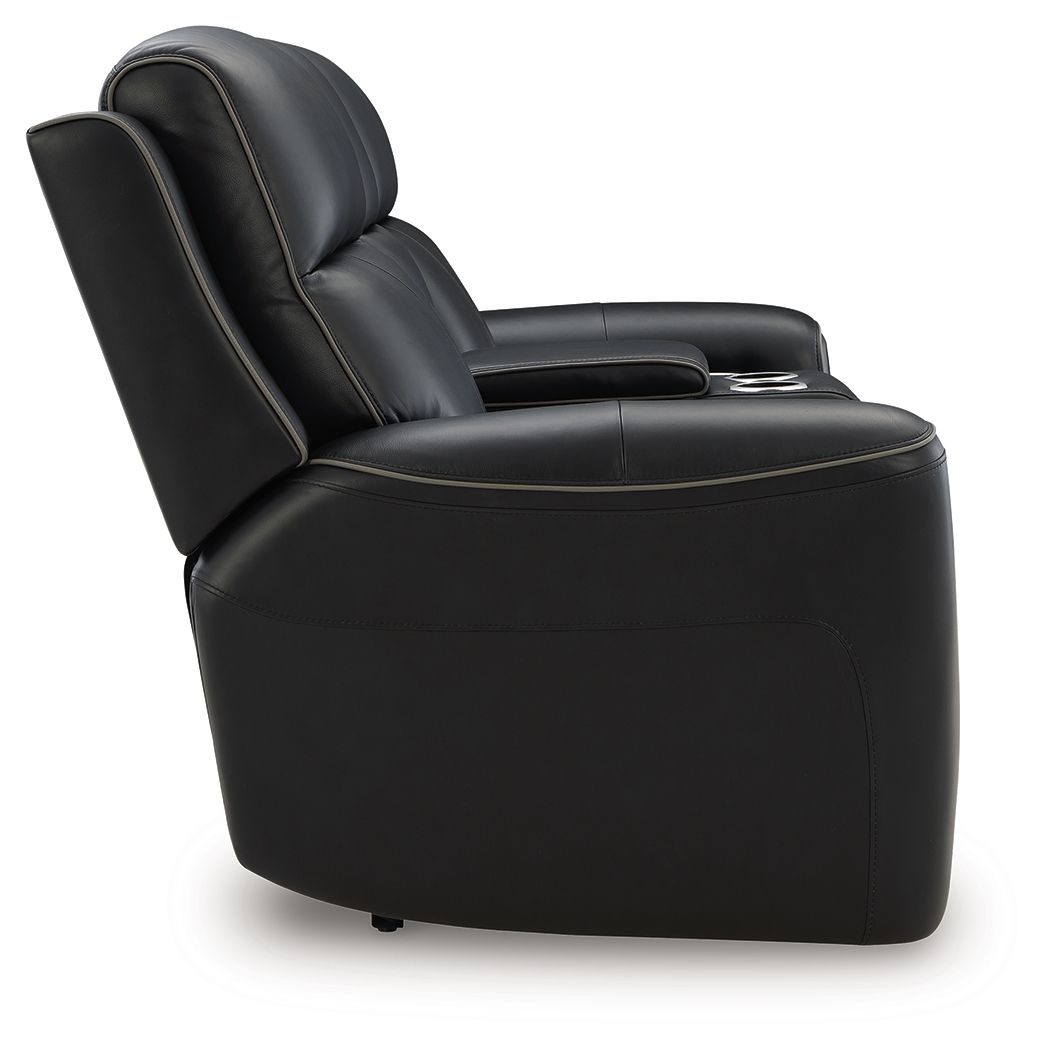5Z - Comfort - Relaxation - Power Reclining Loveseat with Console / Adj Headrest - Hornell Furniture Outlet