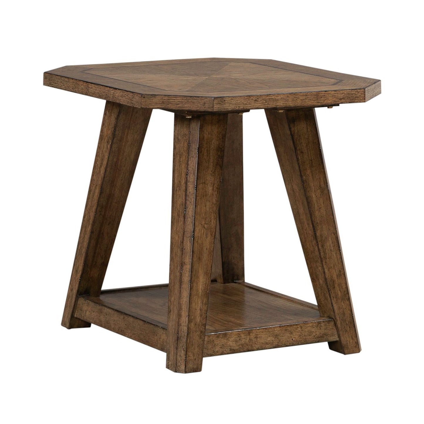 Carolina Park - Octagonal End Table - Brown - Hornell Furniture Outlet