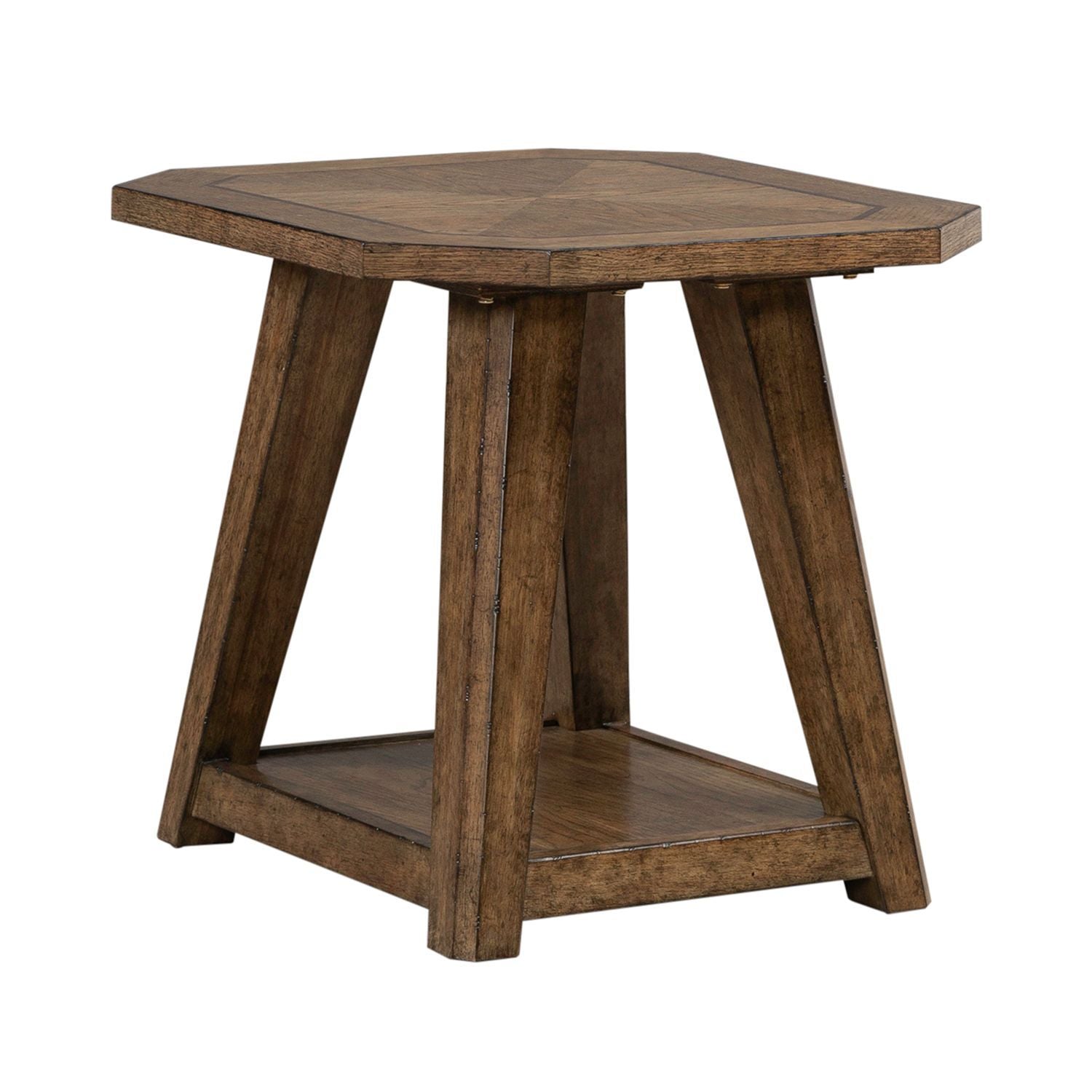 Carolina Park - Octagonal End Table - Brown - Hornell Furniture Outlet