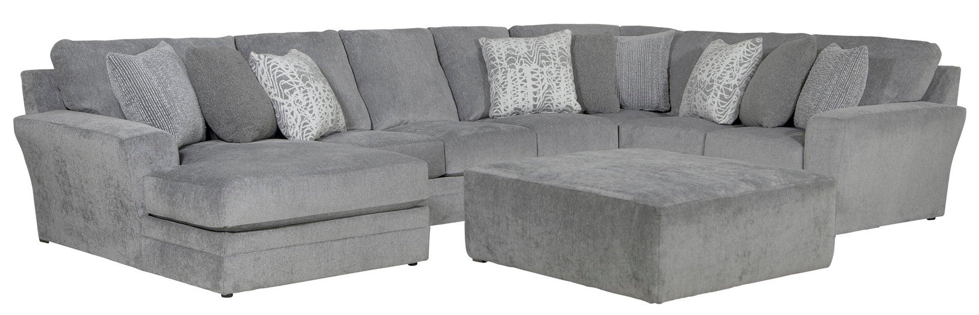 Glacier - Sectional With Cocktail Ottoman - Hornell Furniture Outlet