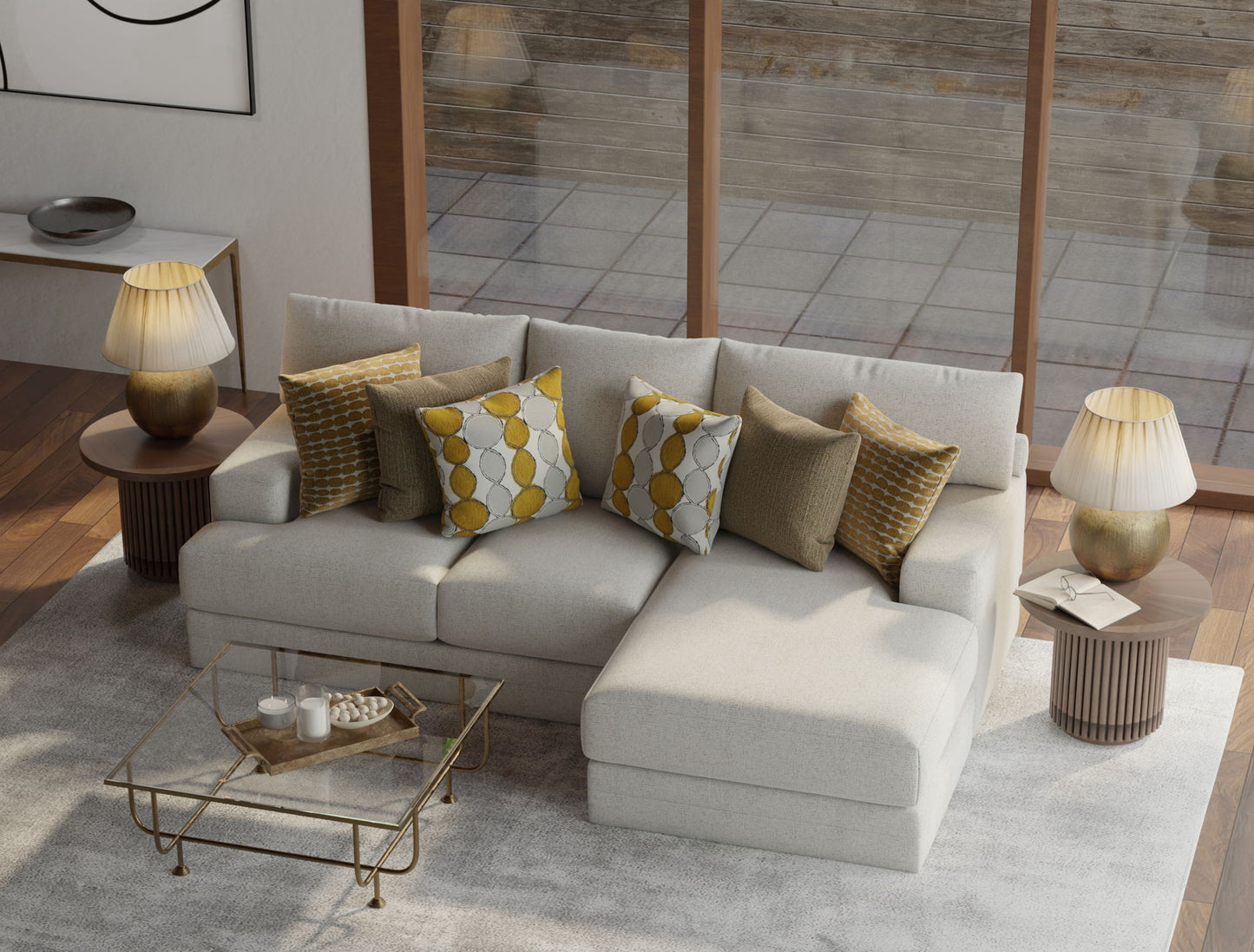 Tori - Sectional With Comfort Coil Seating And Accent Pillows Included - Hornell Furniture Outlet