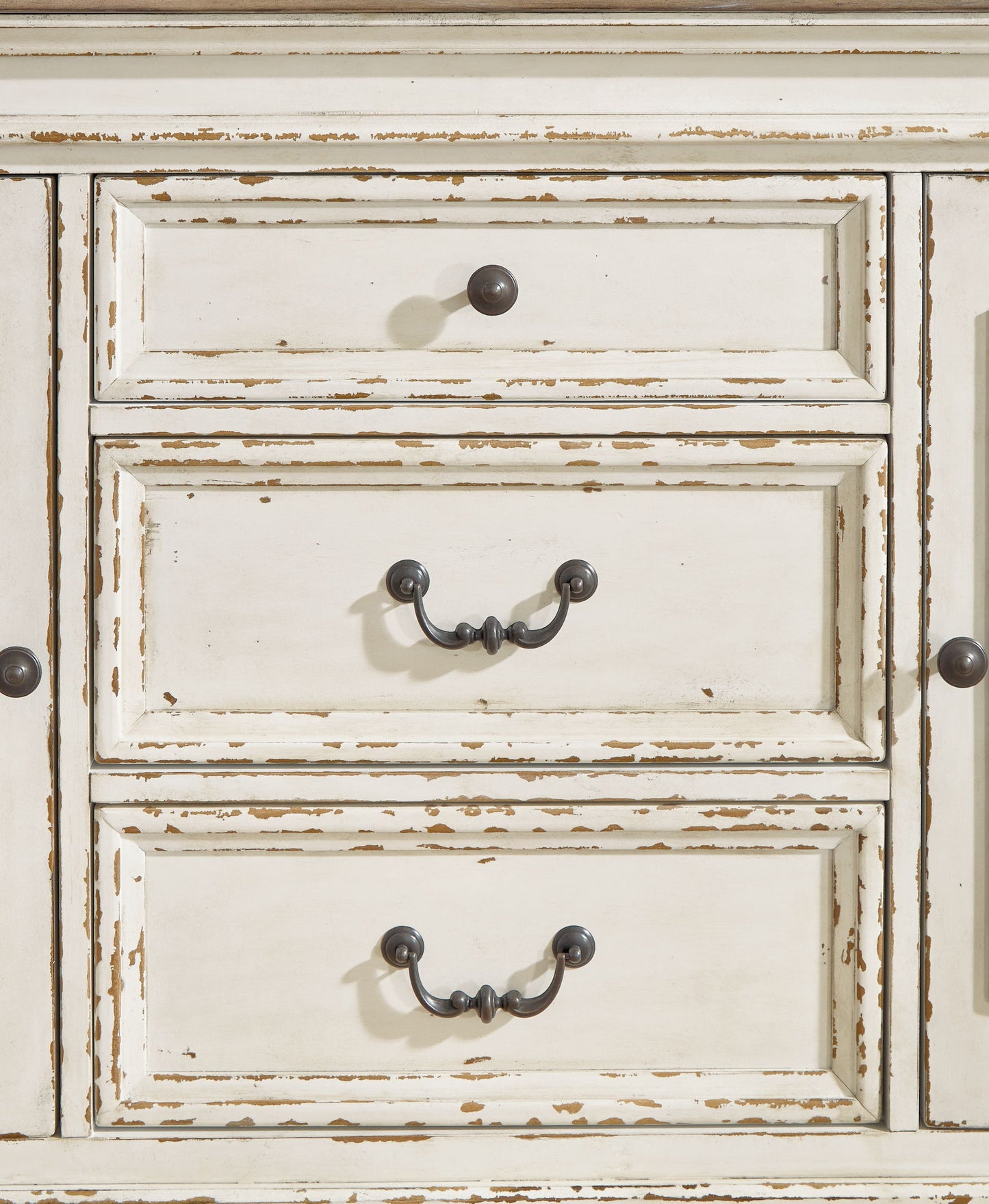Realyn - Chipped White - Dining Room Server - Hornell Furniture Outlet