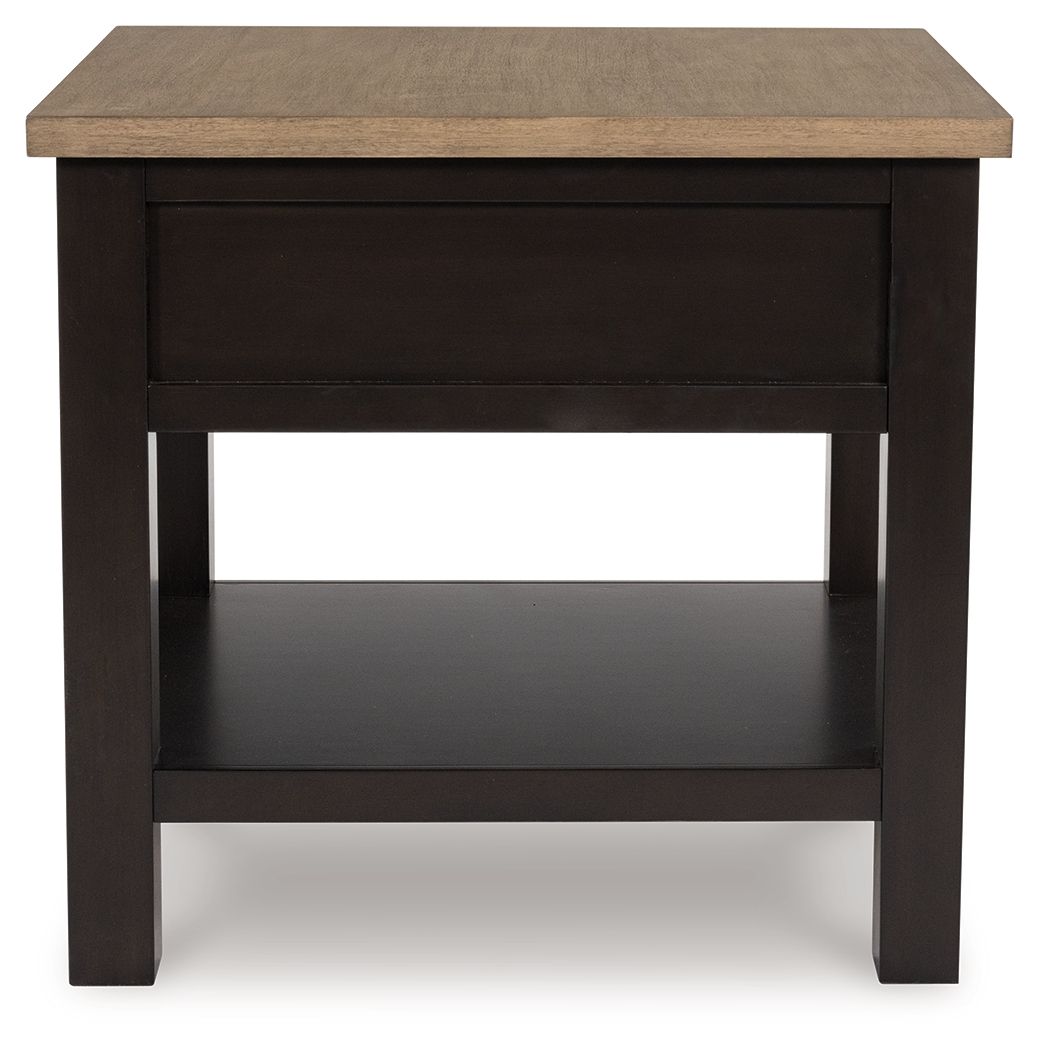 Drazmine - Brown - Rectangular End Table - Hornell Furniture Outlet