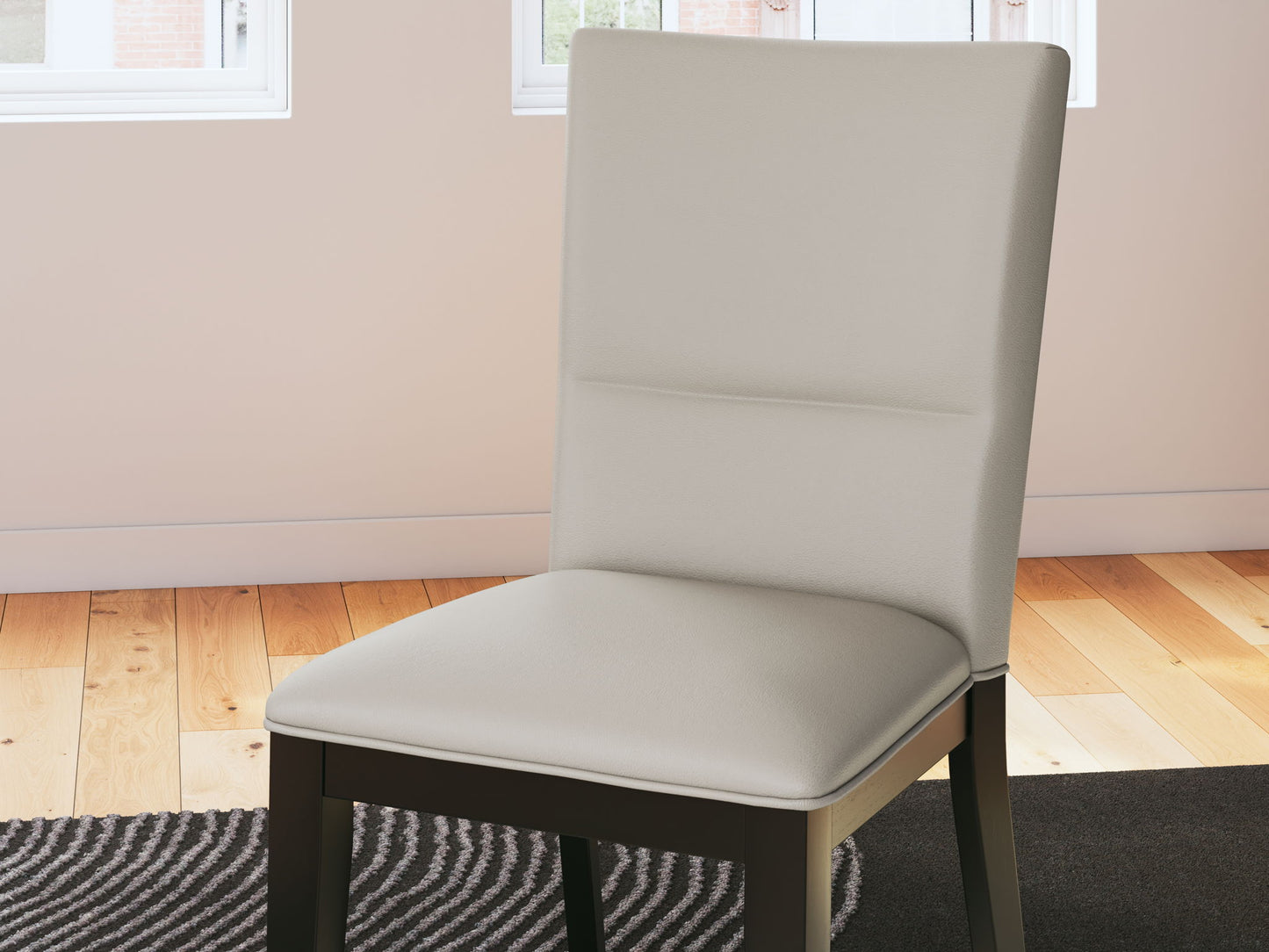 Glinari - Taupe / Black - Dining Upholstered Side Chair (Set of 2) - Hornell Furniture Outlet