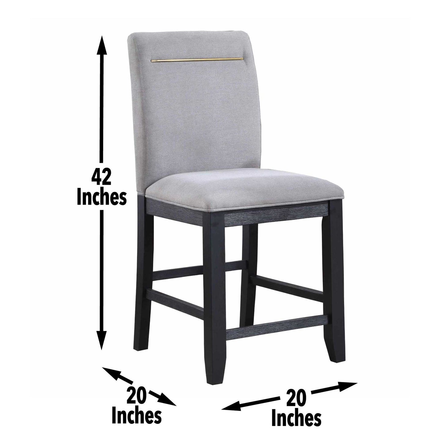 Yves - Counter Chair (Set of 2) - Gray - Hornell Furniture Outlet