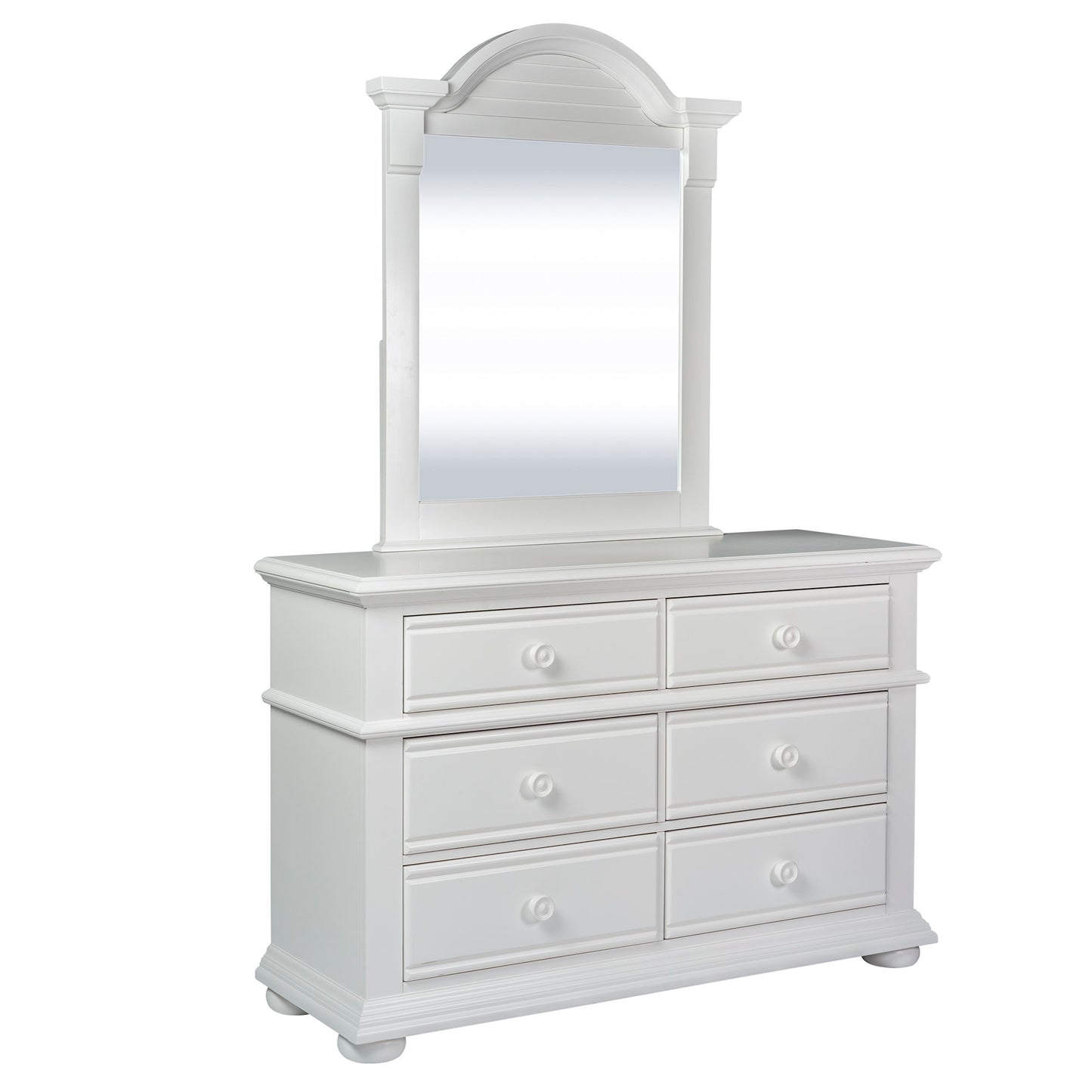 Summer House - 6 Drawers Dresser & Mirror - White - Hornell Furniture Outlet