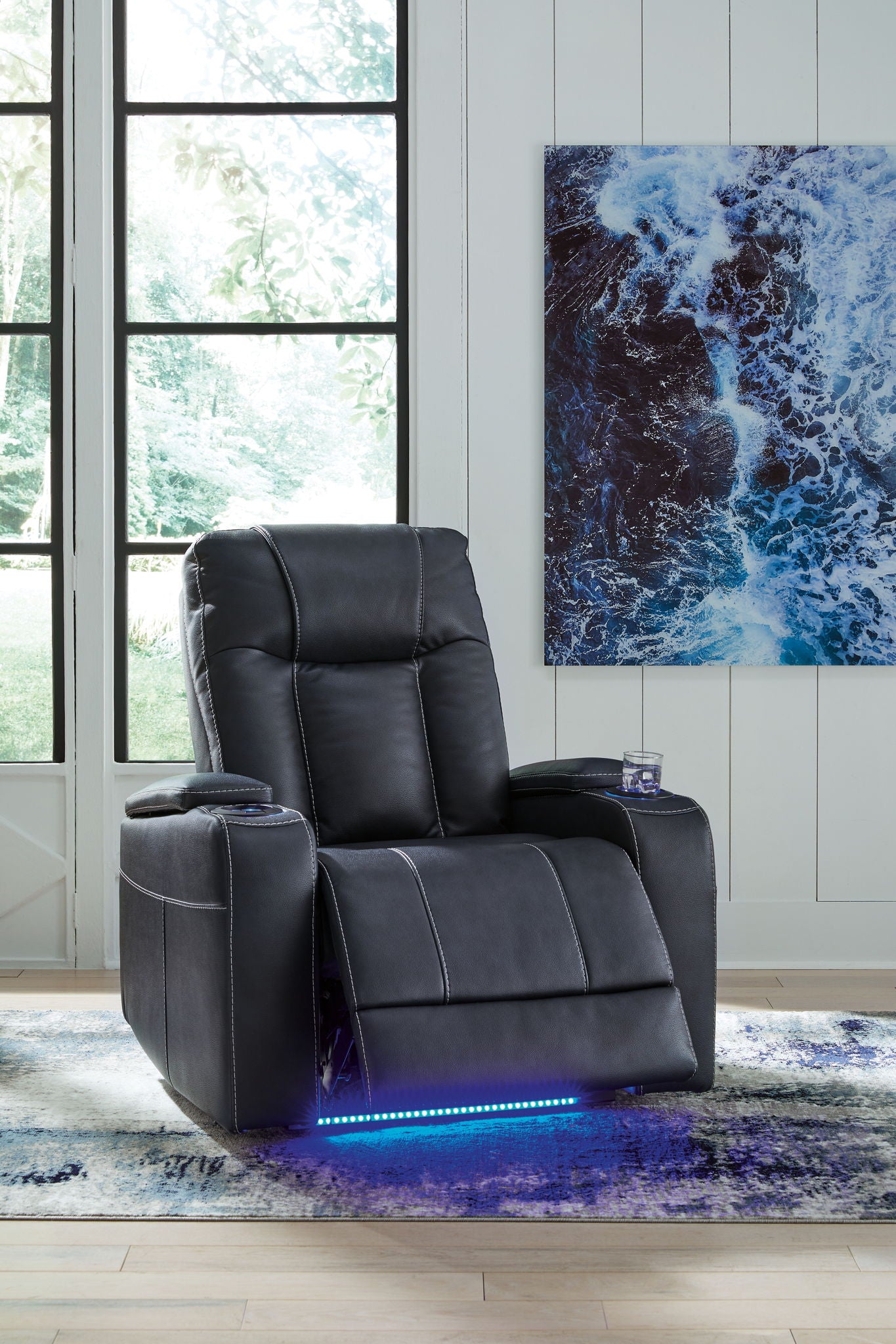 Feazada - Power Recliner With Adj Headrest - Hornell Furniture Outlet