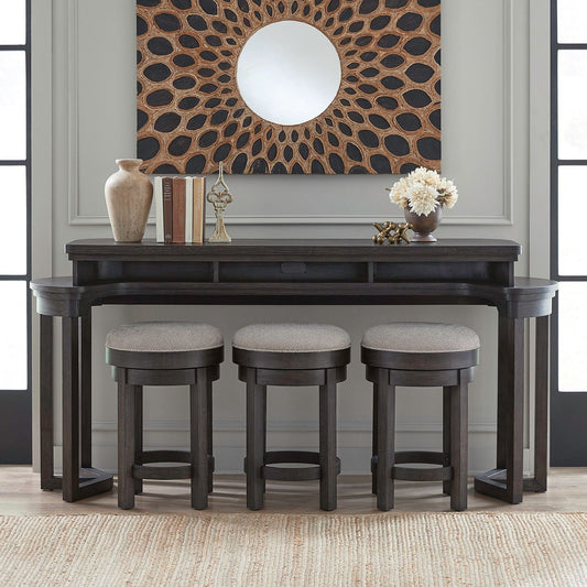 Weston - 4 Piece Bar Set - Brown - Hornell Furniture Outlet