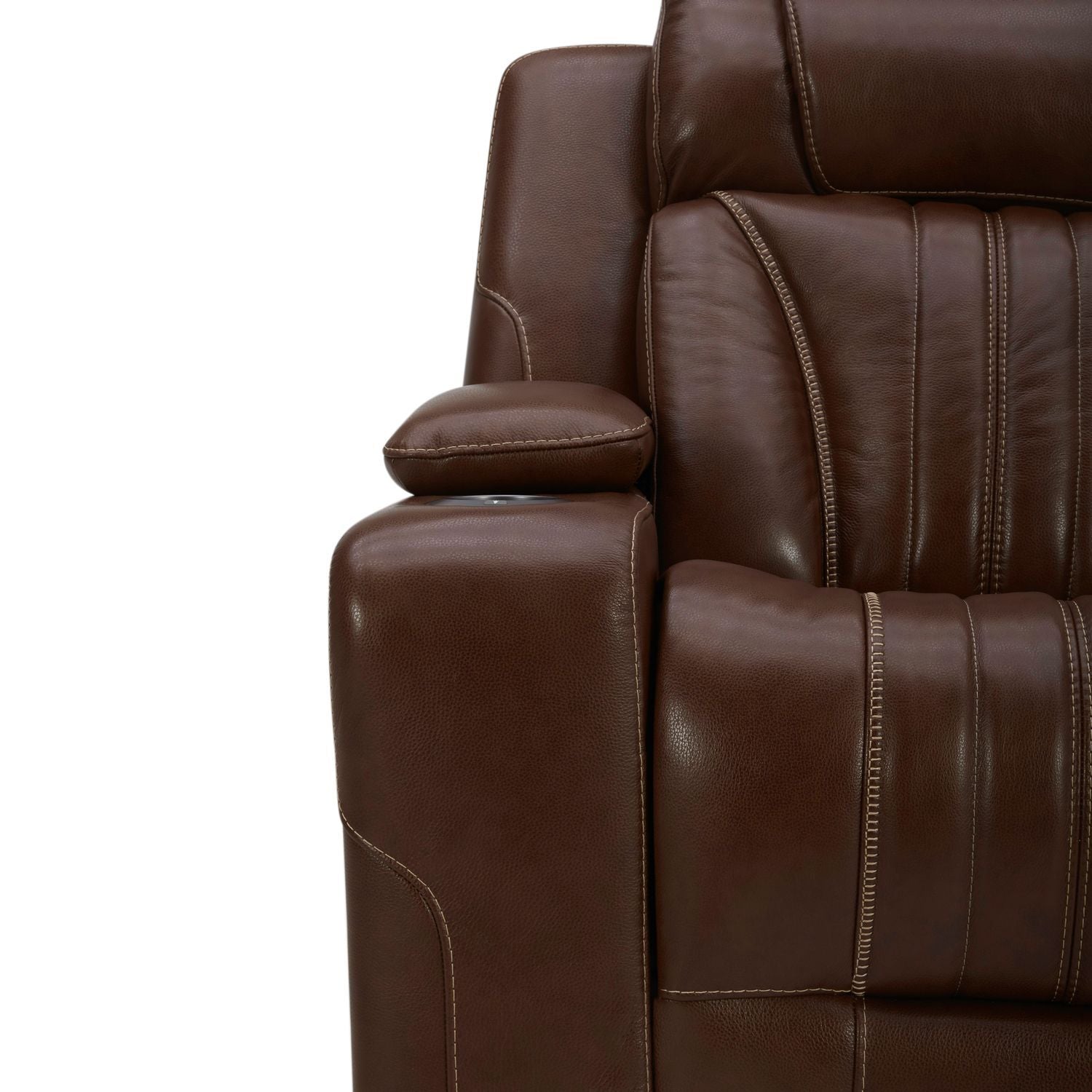 Caswell - Swivel Glider Recliner P2 - Brown - Hornell Furniture Outlet