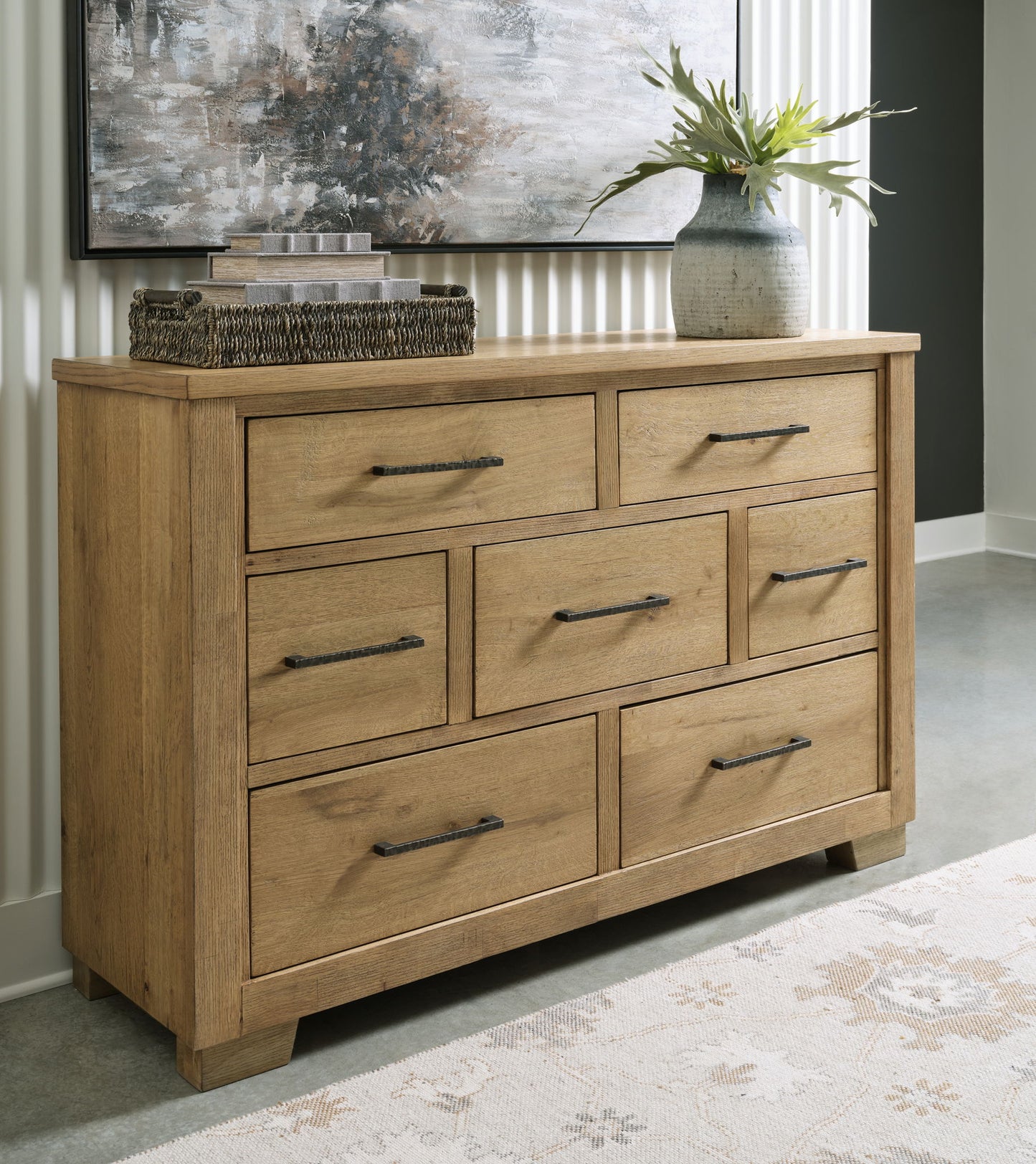 Galliden - Light Brown - Dresser - Hornell Furniture Outlet