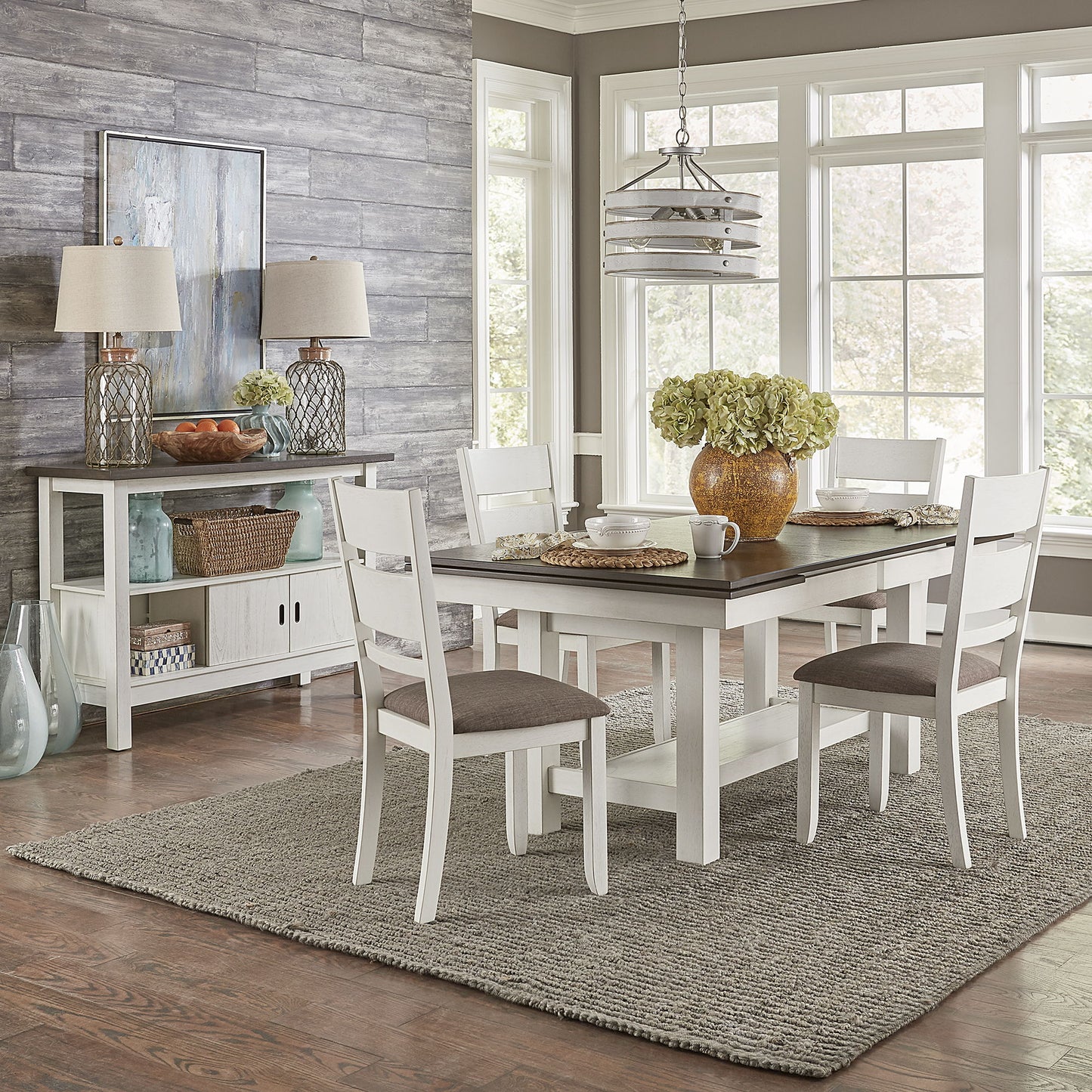 Brook Bay - Trestle Table Set - Hornell Furniture Outlet