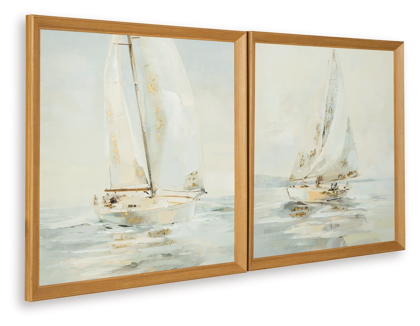 Winbrook - Gray / Tan / Gold Finish - Wall Art Set (Set of 2) - Hornell Furniture Outlet