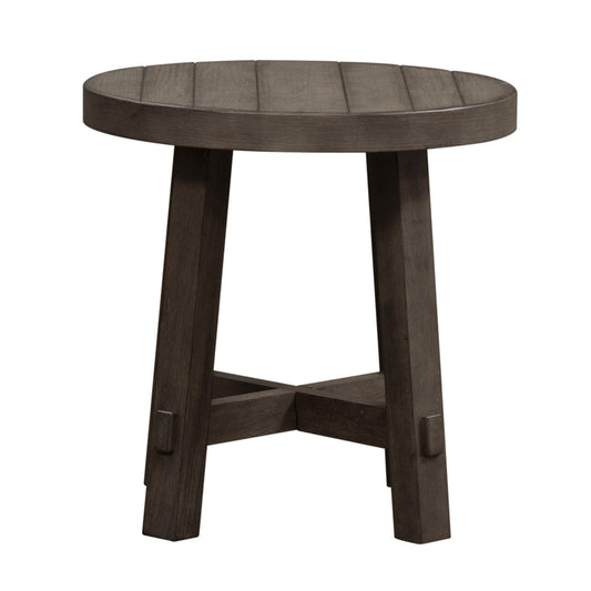 Modern Farmhouse - Splay Leg Round End Table - Hornell Furniture Outlet