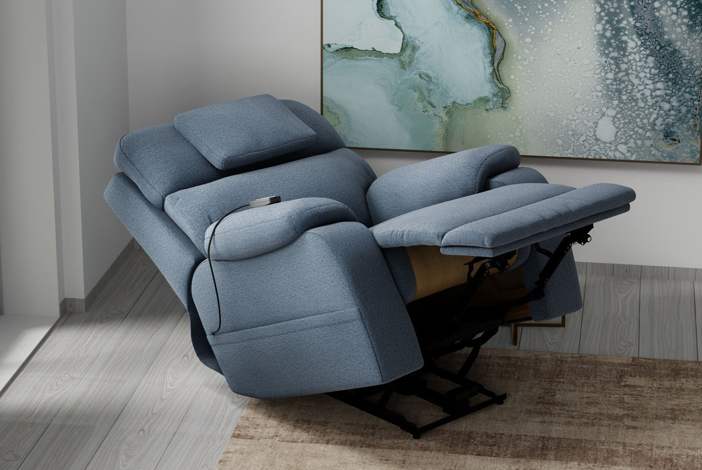 Dreamtime - Power Headrest Power Lay Flat Recliner With CR3 Heat/Massage/Zero Gravity - Hornell Furniture Outlet